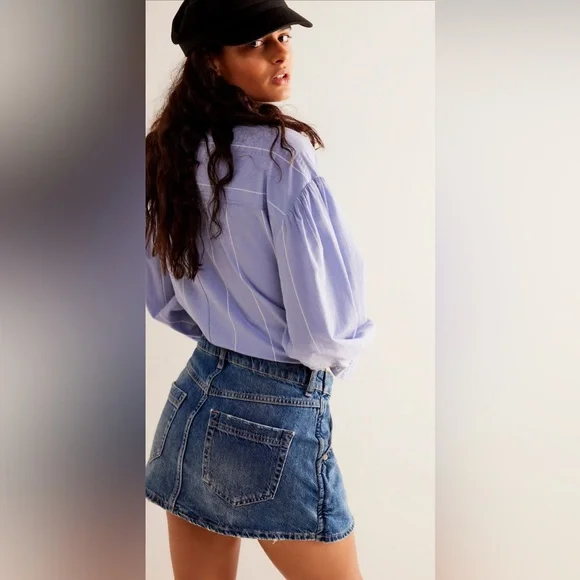 FREE PEOPLE We The Free Wynne Denim Skirt - Picture 6 of 16